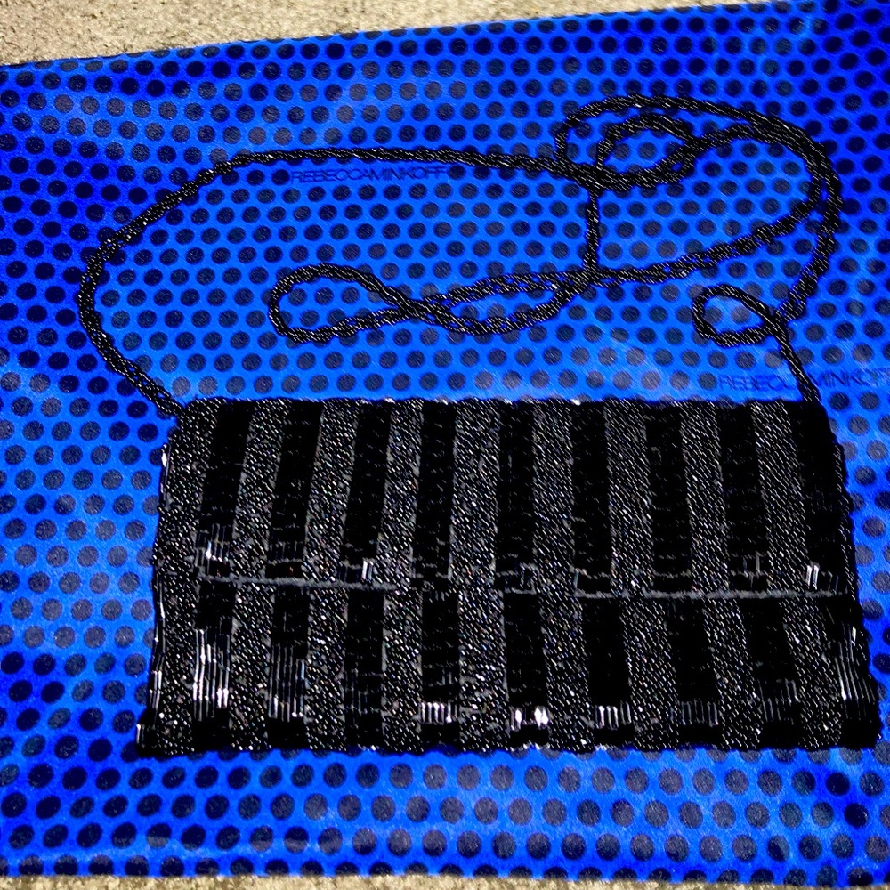 Black beaded evening bag